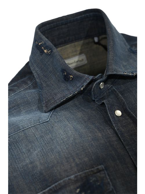 Camicia Texas in denim scuro SARTORIO NAPOLI | TEXAS300C